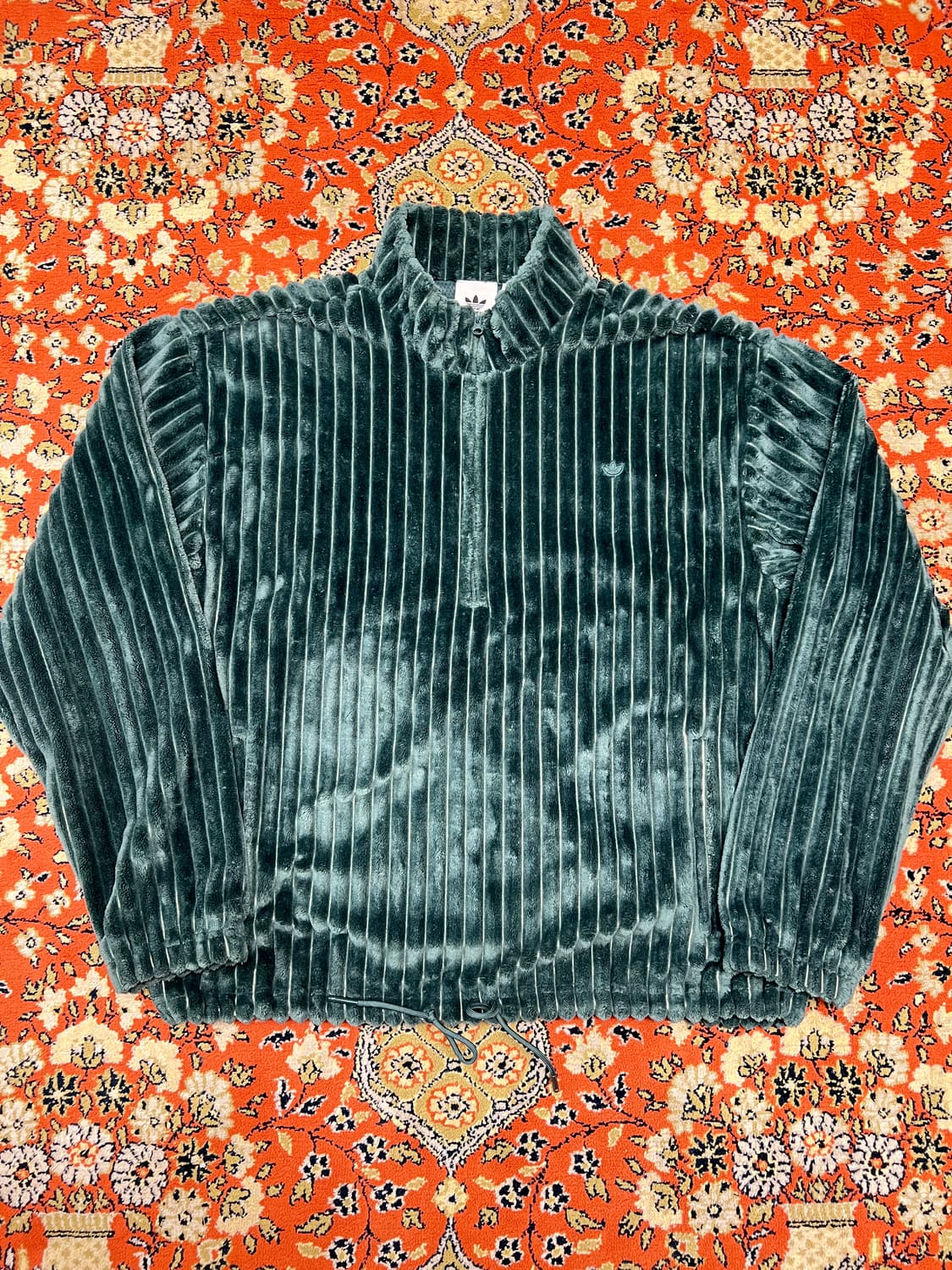 아디다스 벨벳 아노락 맨투맨 그린 L 상품이미지1