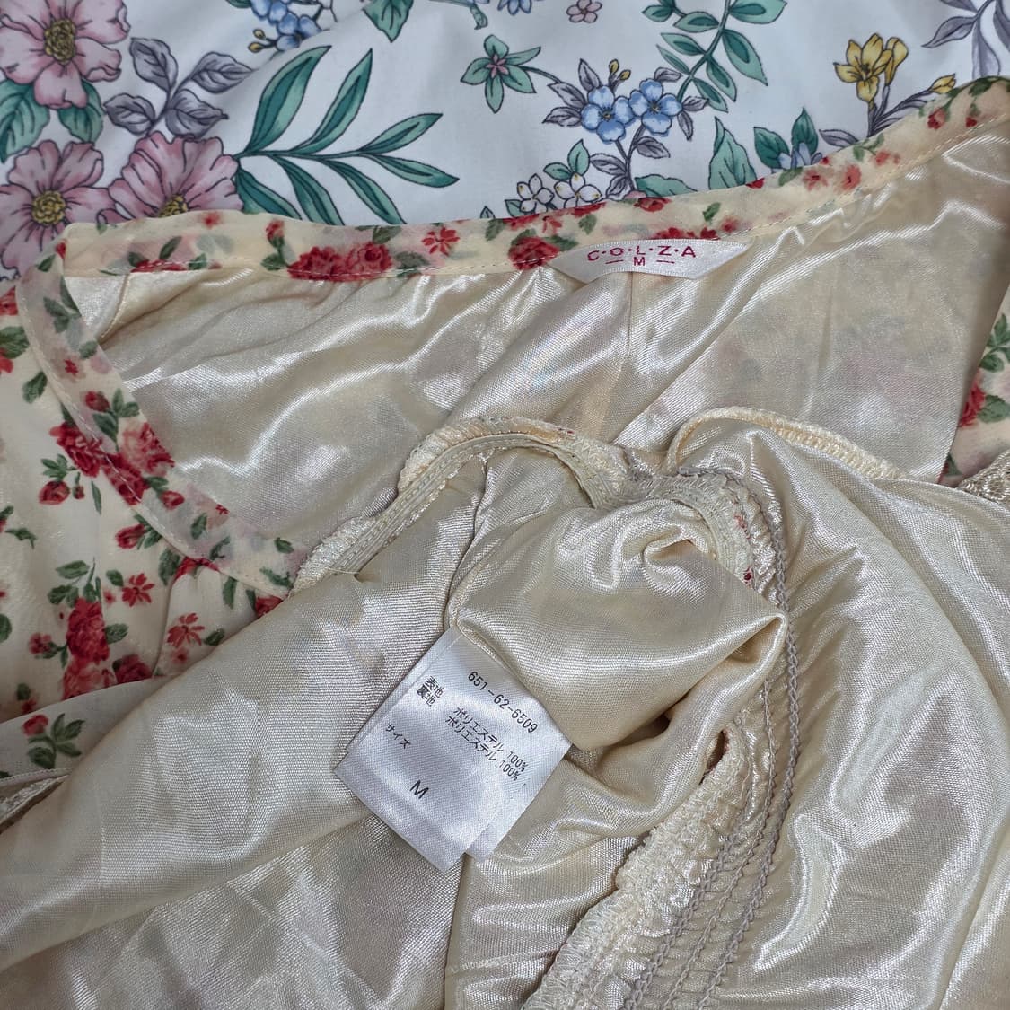 colza 일본빈티지)플로럴 로즈 스즈코모리걸 레이스 로맨틱코르셋블라우스 상품이미지5