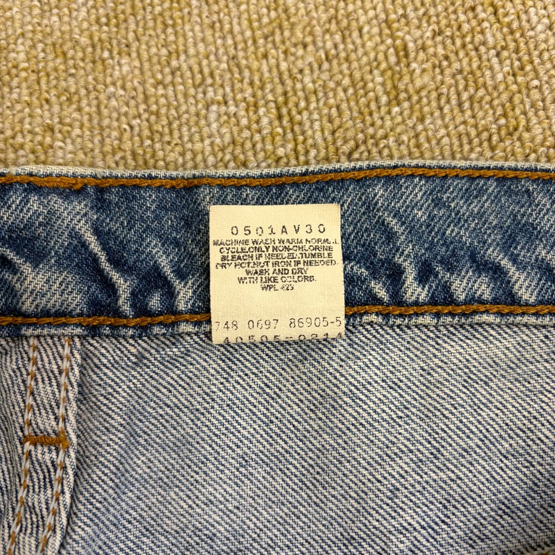 90s 리바이스 505 데님 청바지 오렌지탭(38) 상품이미지8