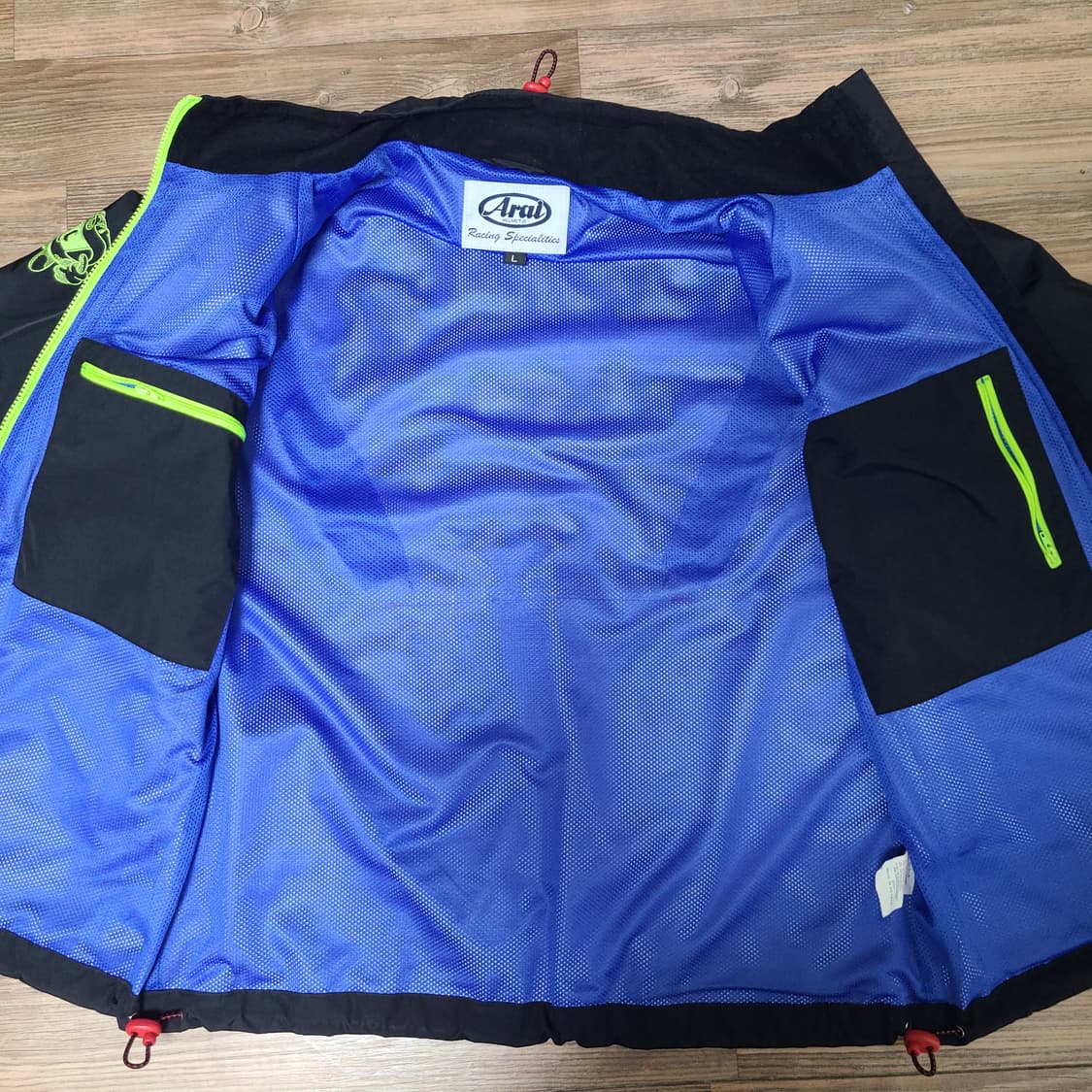 (L) 구형 아라이 Arai 바람막이 라이더 자켓 점퍼 블랙네온 상품이미지9