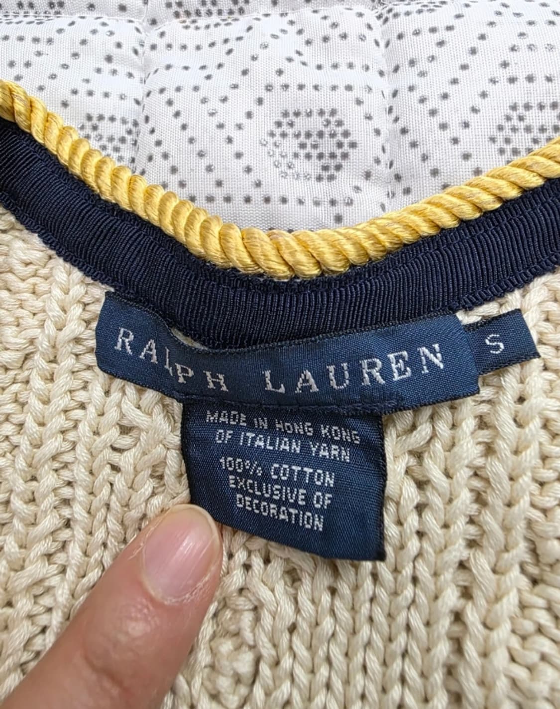 폴로 아이보리 가디건 ~55반 상품이미지4