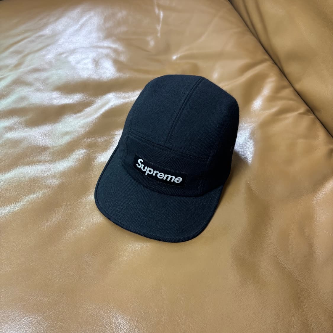 Supreme 슈프림 블랙 캠프캡 모자 (Black) 상품이미지1