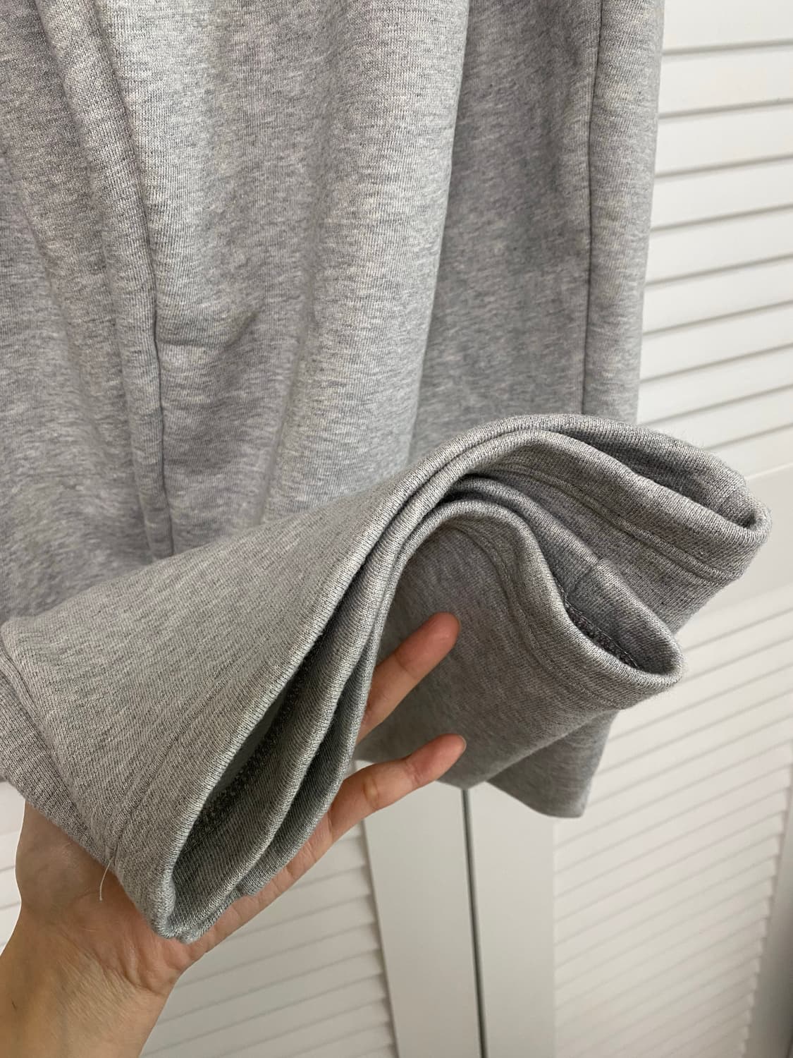 스웨이드 투턱 롱 팬츠 그레이 L사이즈 상품이미지3