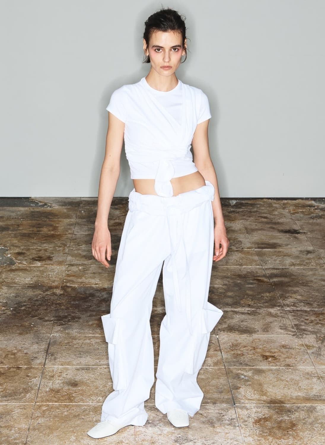 rolled waist cargo pants, black 상품이미지4