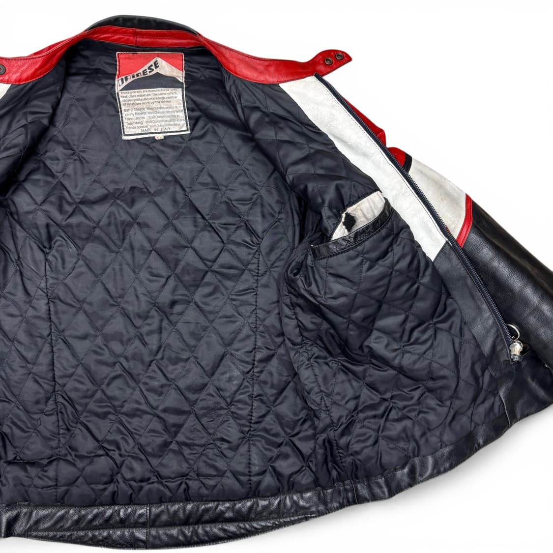 80's 다이네즈 레더 바이커 자켓 상품이미지7