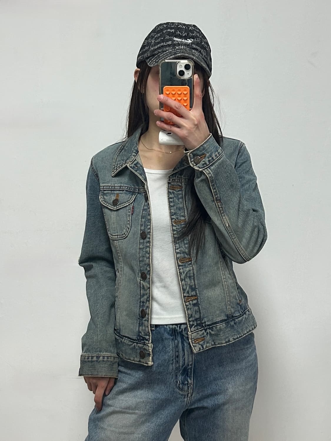 리바이스 레드탭 빈티지 중청 워싱 데님 트러커 자켓 상품이미지2