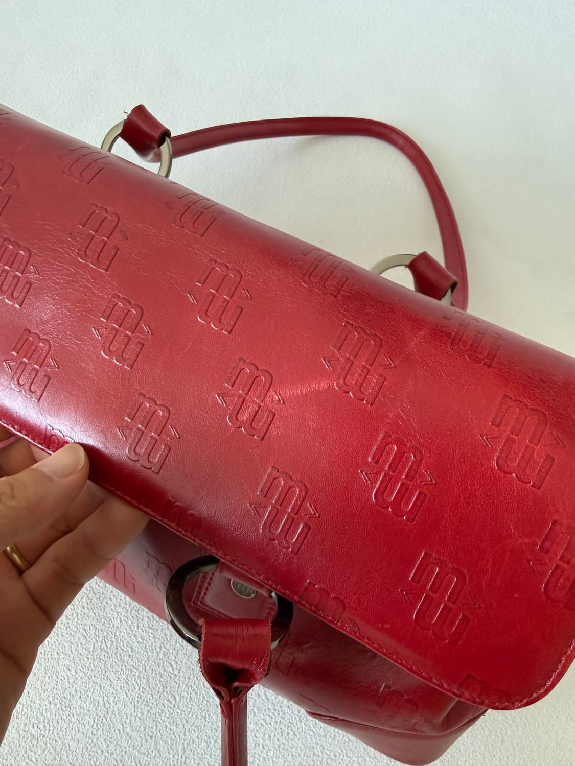 Pre owned 레더 숄더백 상품이미지7