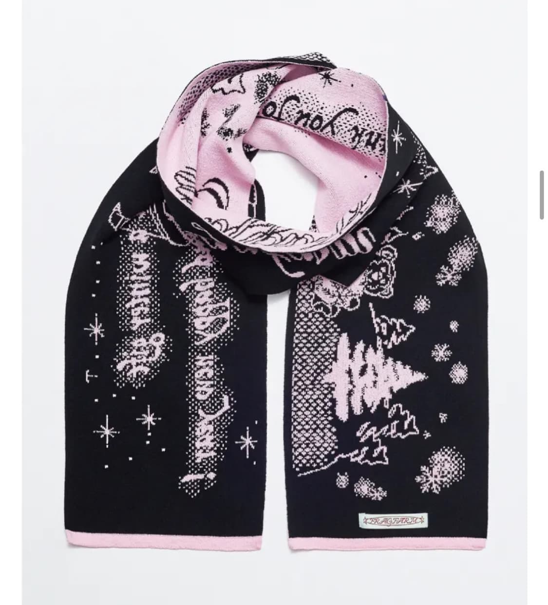프래그팜 윈터 그래픽 머플러 목도리 핑크 / 히메갸루 라떼갸루 로걀 갸루 상품이미지4