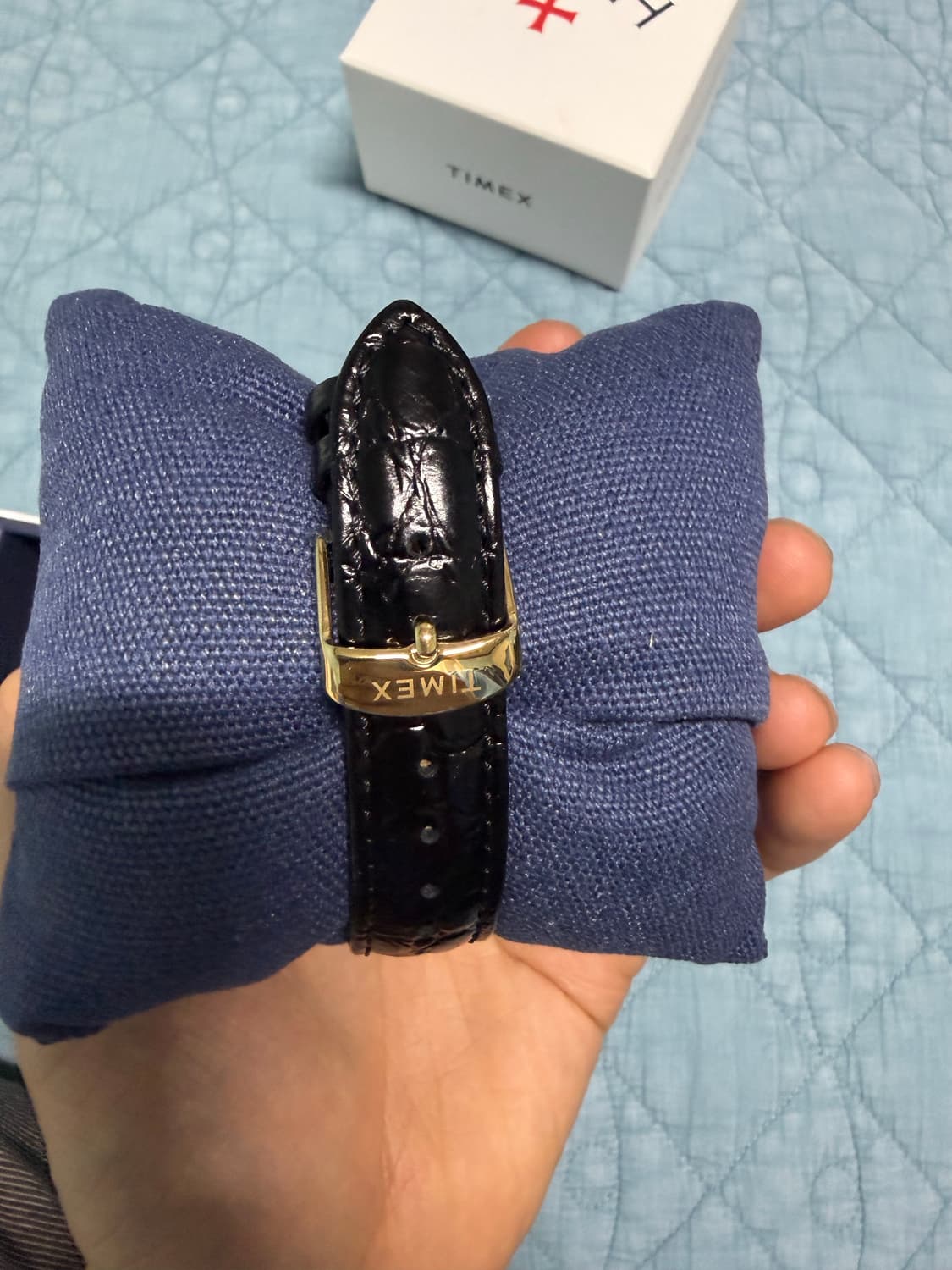 (새상품) 타이맥스 노아 문페이즈 가죽 시계 골드 블랙 상품이미지1