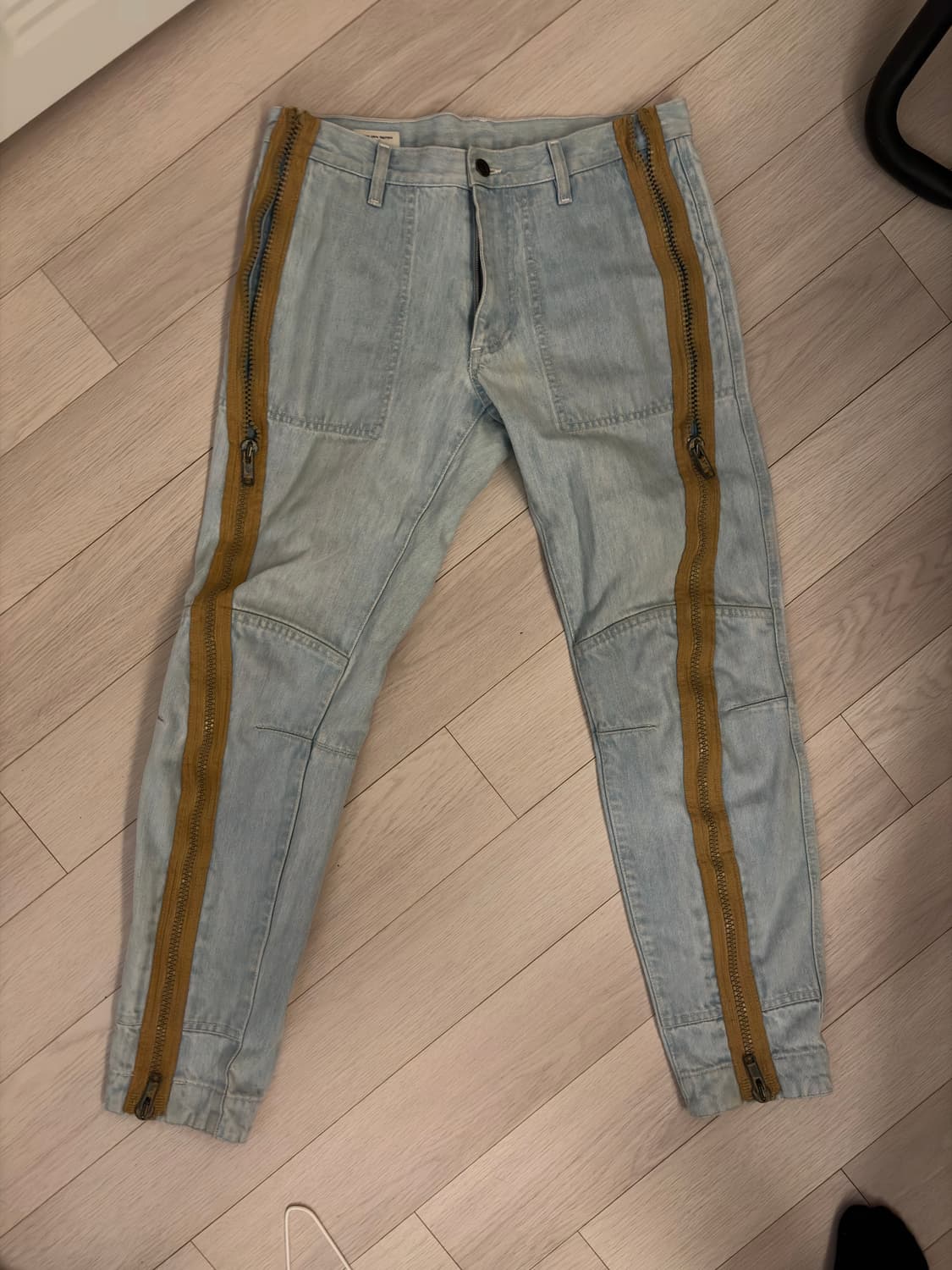 드리스 반 노튼 지퍼 바이커데님 상품이미지1