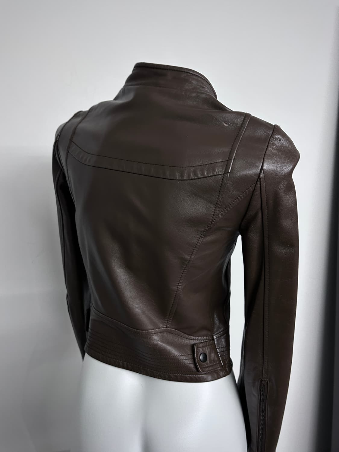 시스템 사선 지퍼 램스킨 자켓 상품이미지6