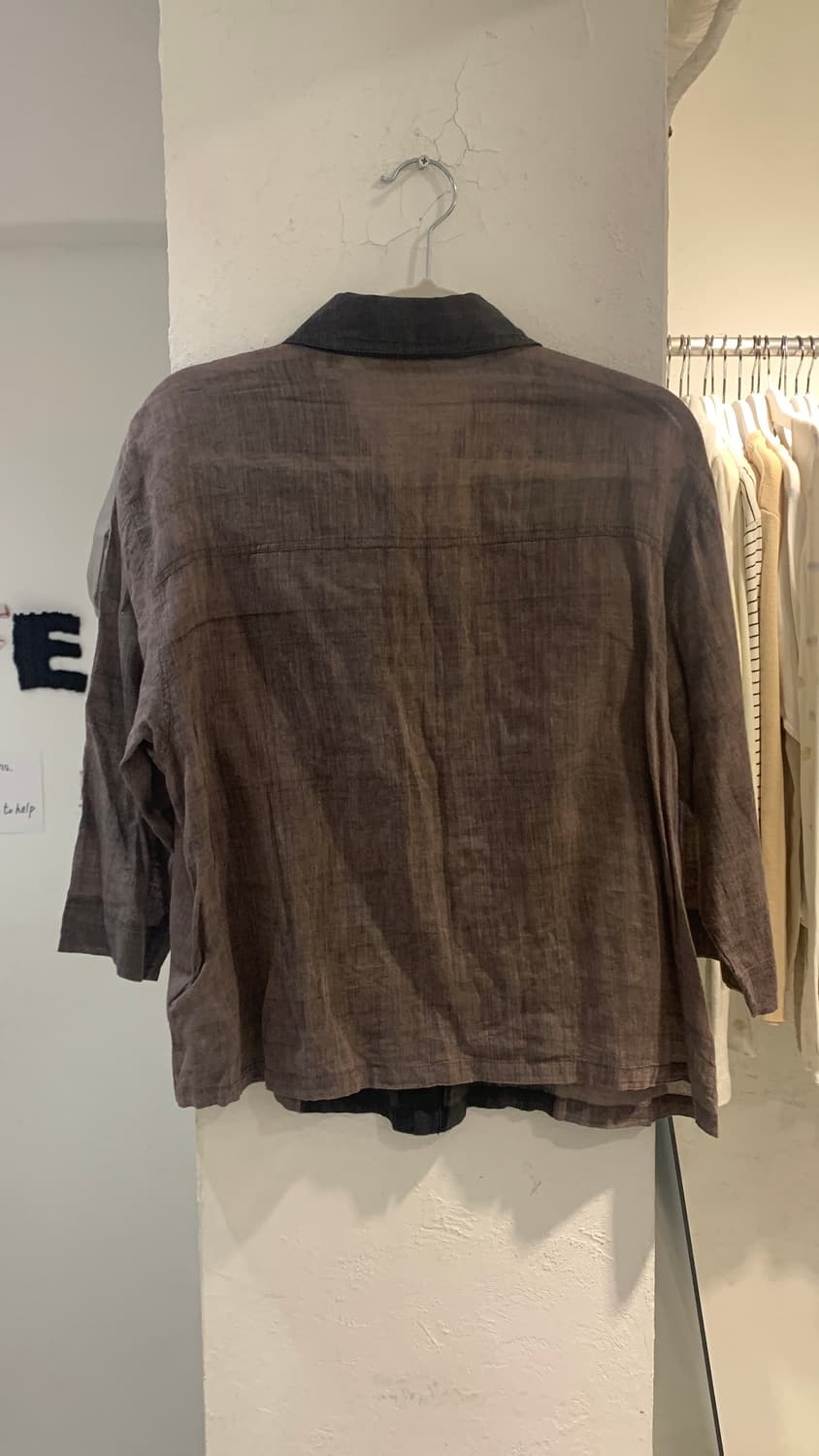 3/4 sleeve Brown Beads shirts 상품이미지5
