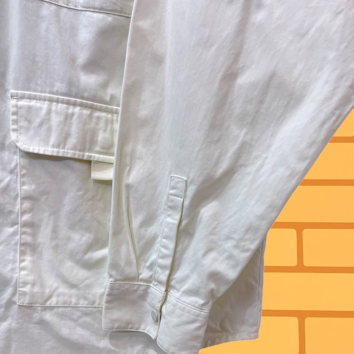 H&M 백로고 자수 셔츠 (L) 상품이미지5