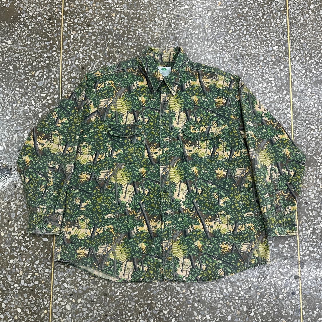 90s Bushlan 리얼트리 카모 워크 셔츠 XXL 상품이미지1