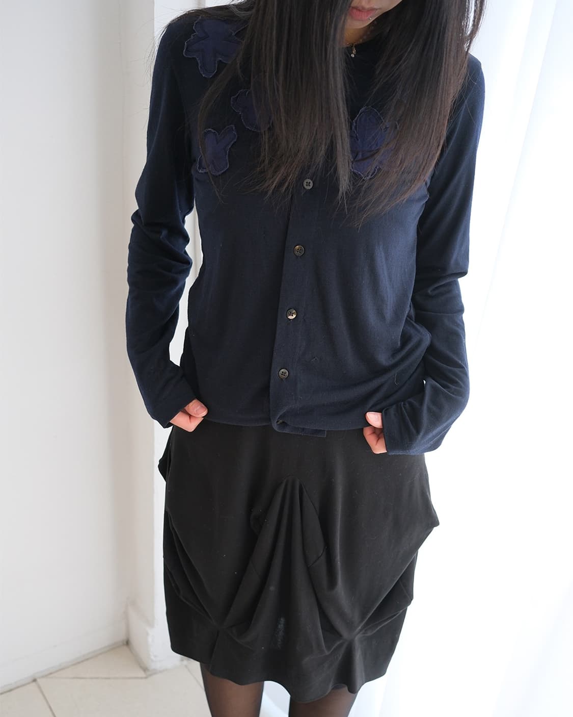 99s Flower appliqué cardigan 상품이미지1