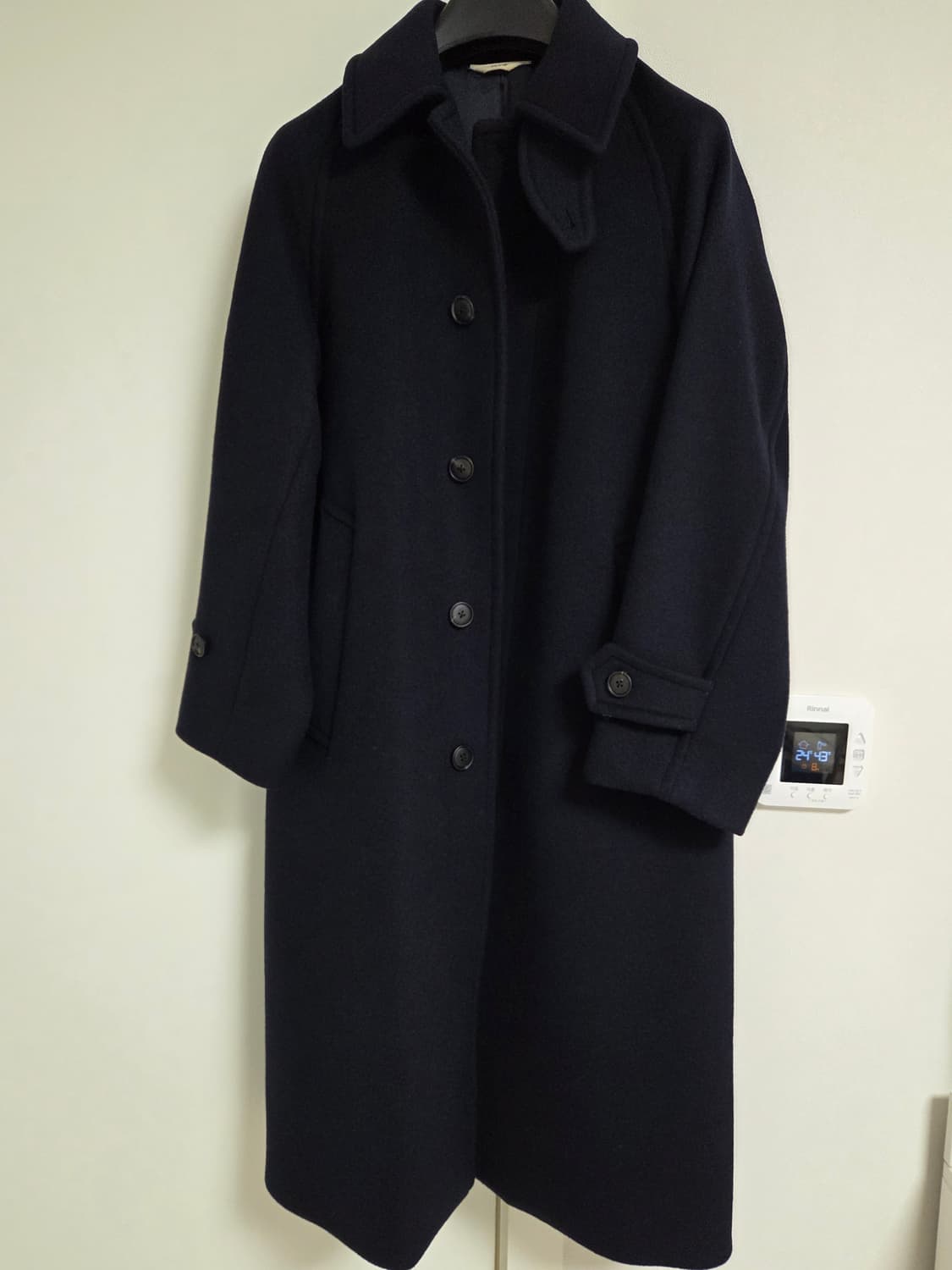 헤지스 his 울 캐시미어 발마칸 코트 (네이비/ xs) 상품이미지1