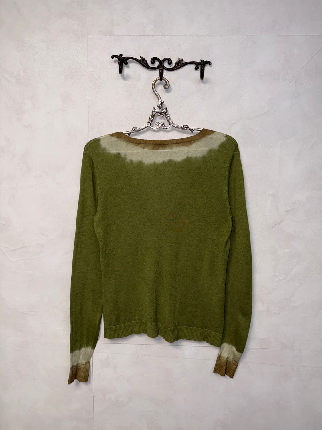 MaxMara khaki gradient silk cashmere 가디건 상품이미지3