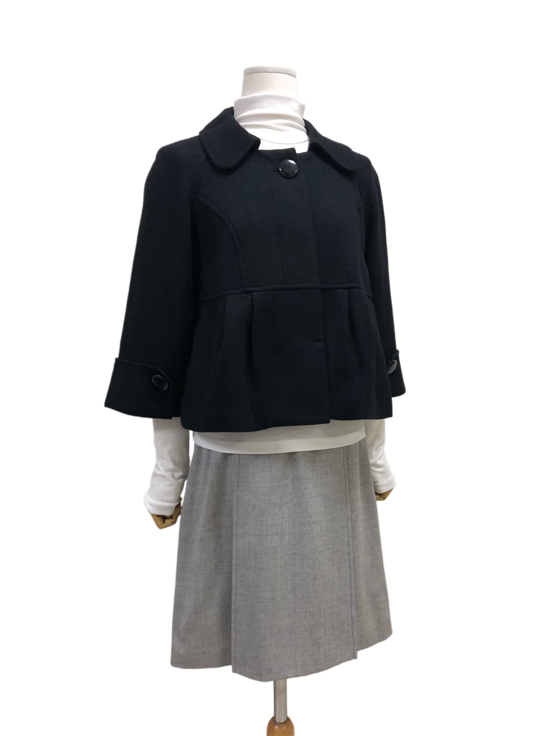 빈티지 블랙 숏 코트 상품이미지3
