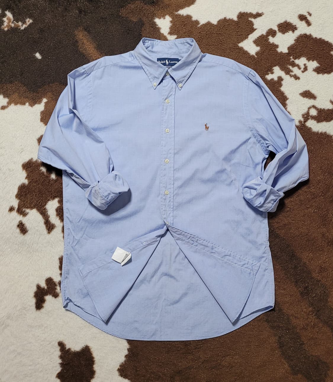 폴로 랄프로렌 남성용 연블루 면남방(L) 상품이미지2