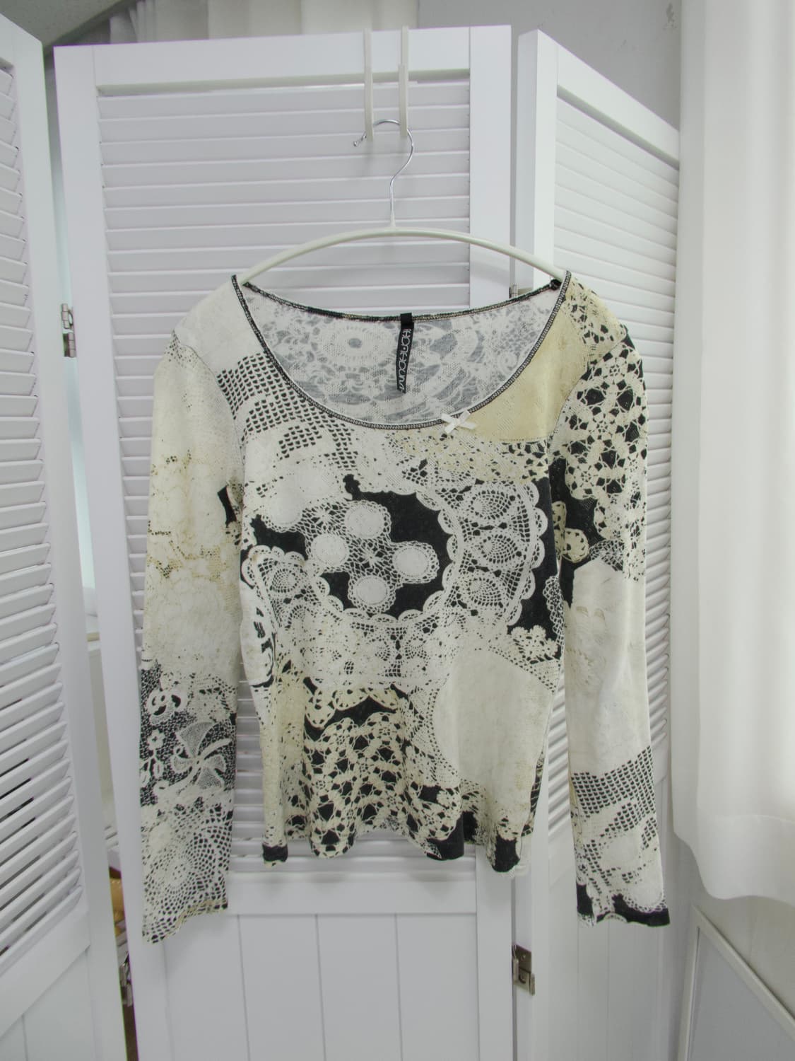 Ahcahcum 레이스 프린트 탑  상품이미지5