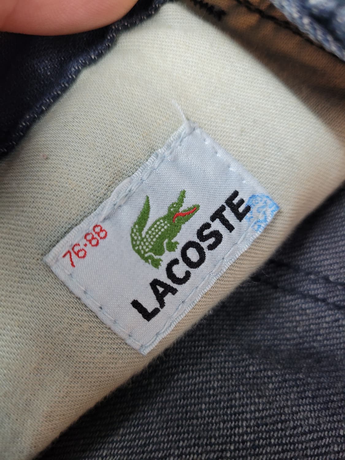 라코스테 여성 세미 부츠컷 청바지 워싱 데님 상품이미지8