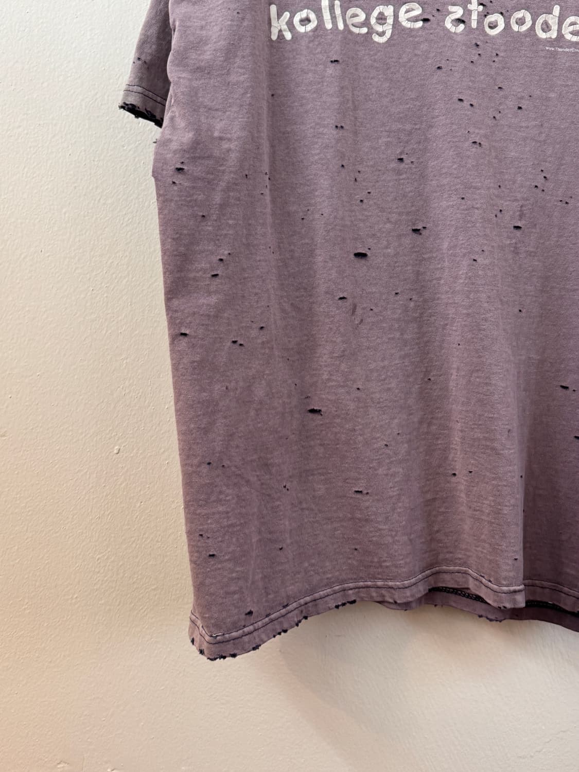 00's lettering sun bleached t shirt 상품이미지4