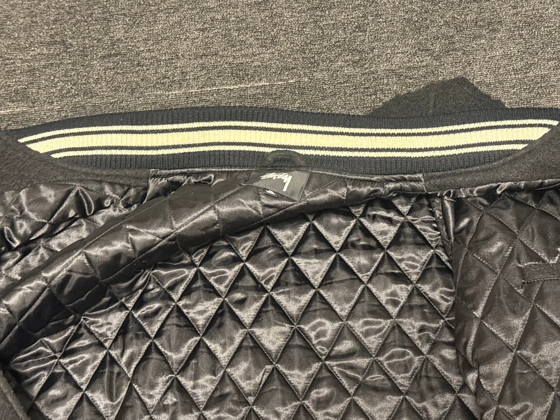 [XL] 스투시 카센티노 울 바시티 자켓 블랙 상품이미지5