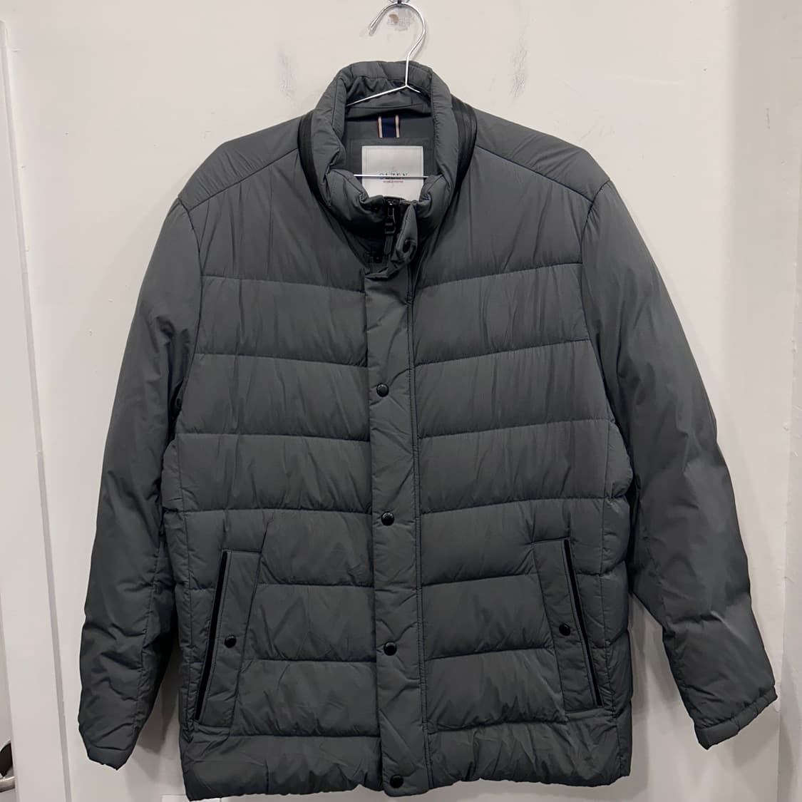 올젠 구스다운 레더포인트 퀼팅 경량패딩 상품이미지2