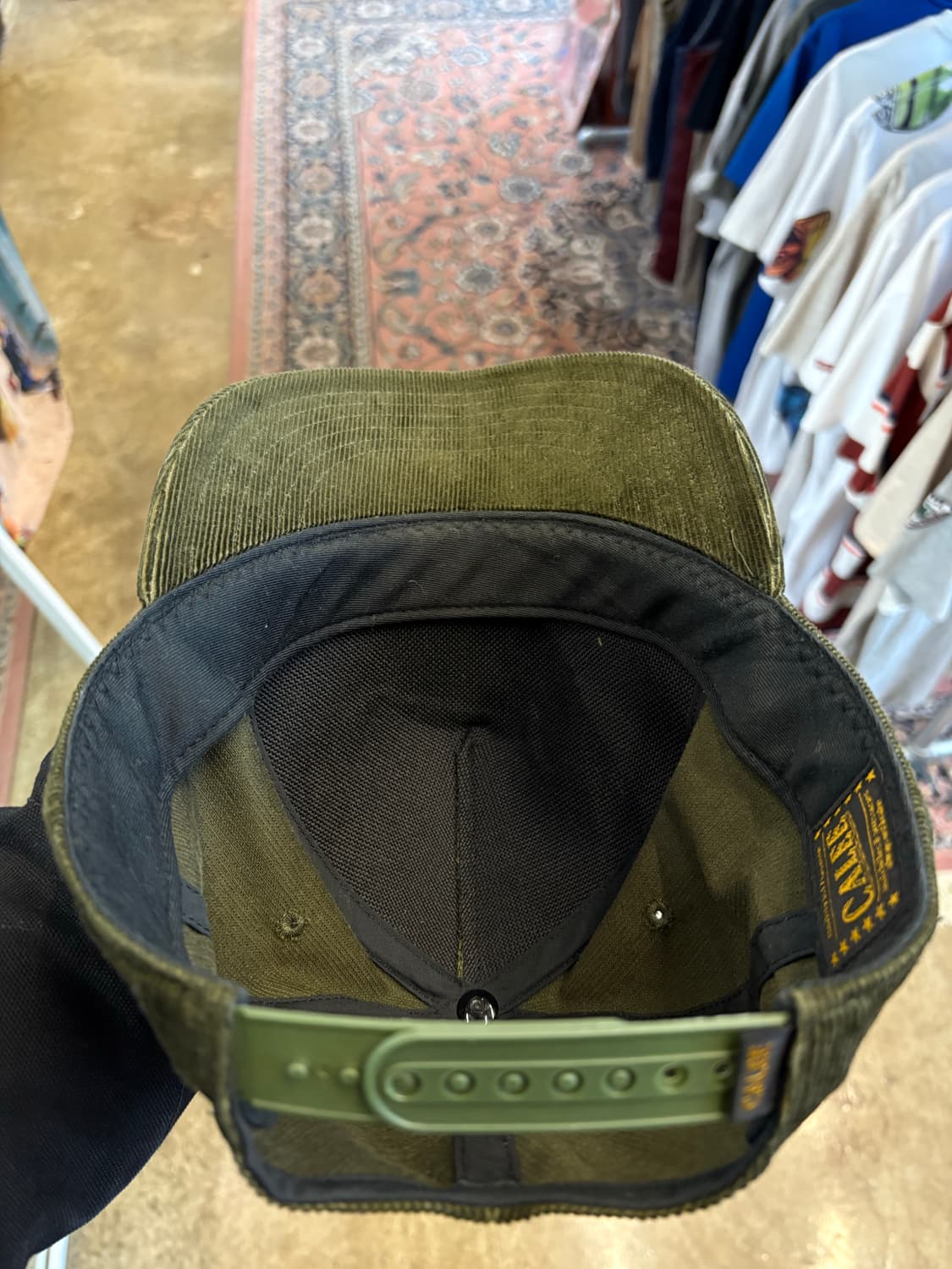 칼리 CALEE 올리브 코듀로이 빈티지 캡 상품이미지7