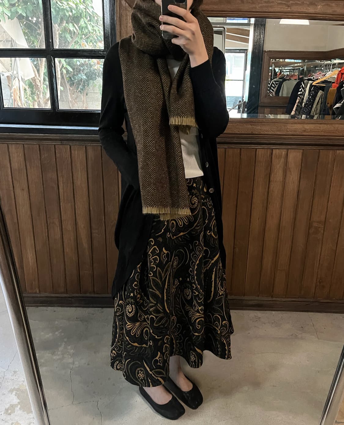 LOWRYS FARM harringbone pattern meffler 상품이미지7