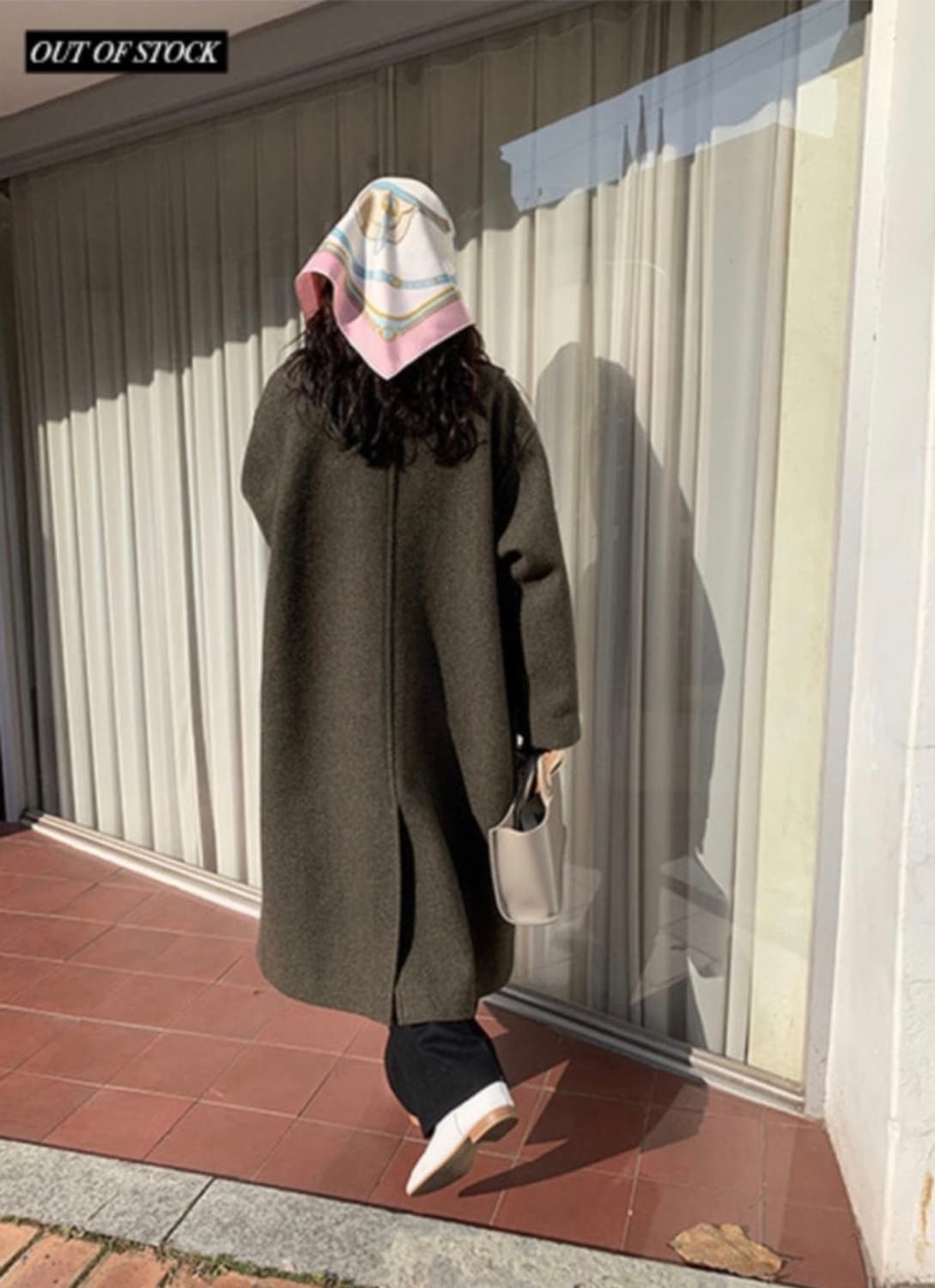 모데스트무드 누벨코트 카키브라운 헤링본코트 상품이미지2