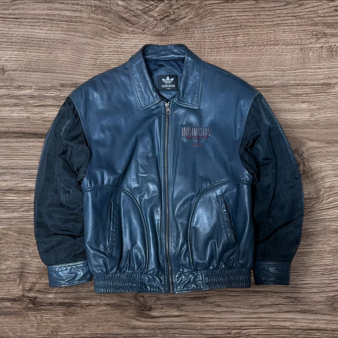 90s Adidas Leather Bomber Jacket 상품이미지1