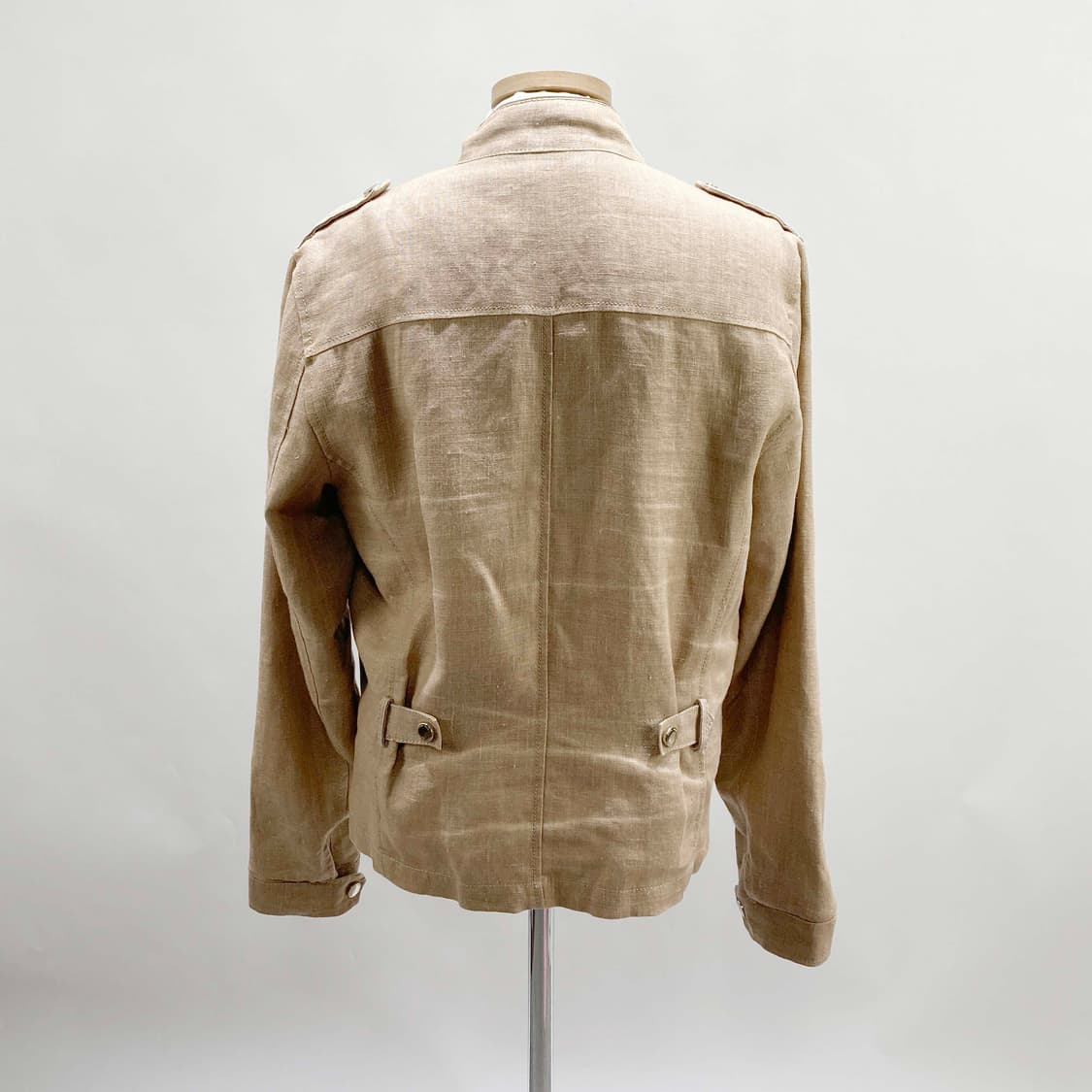 자라 남성린넨집업자켓 브라운 100 상품이미지3