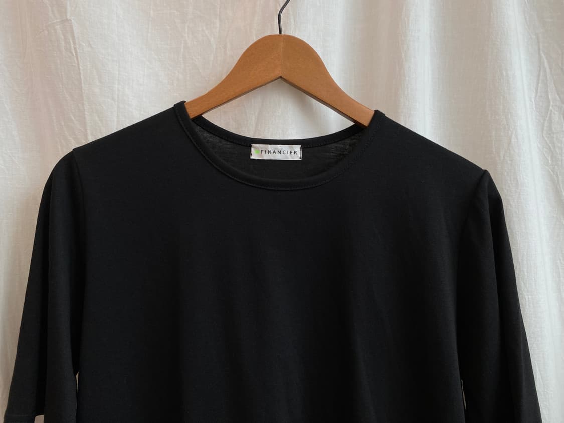 financier 블랙 베이직 반팔티셔츠(L) 상품이미지4