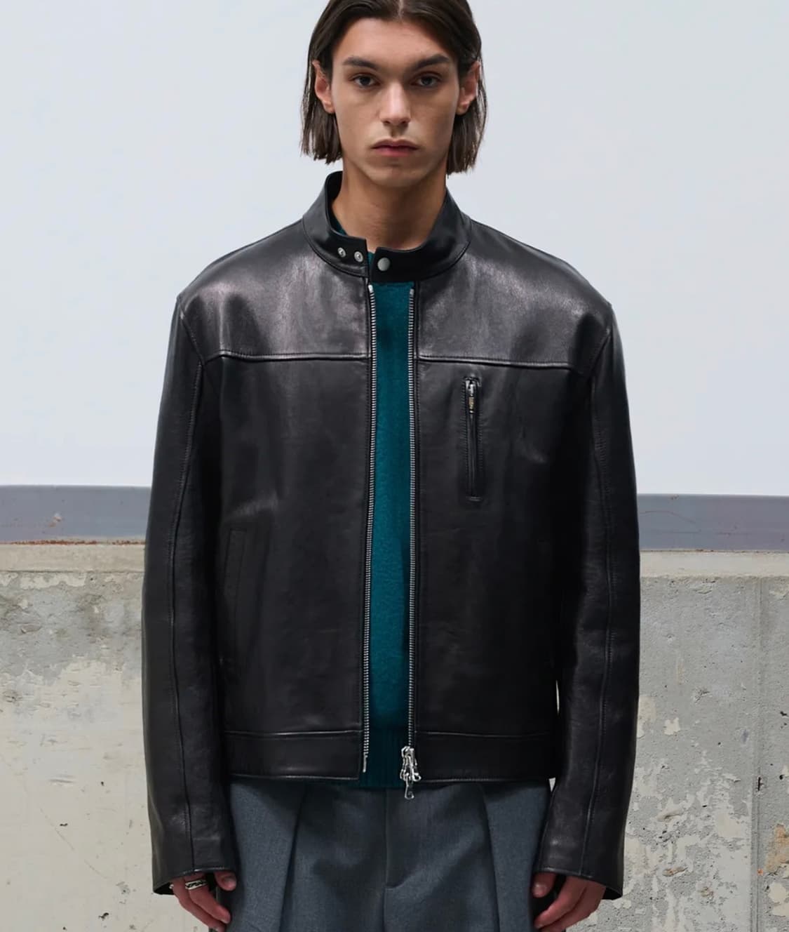 (XL) 도프제이슨 프리미엄 램스킨 베지터블 스탠드카라 자켓 상품이미지1