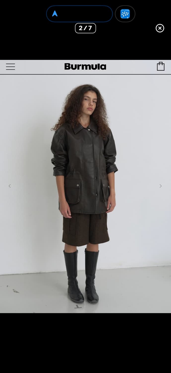 버뮬라 가죽자켓 브라운 상품이미지1