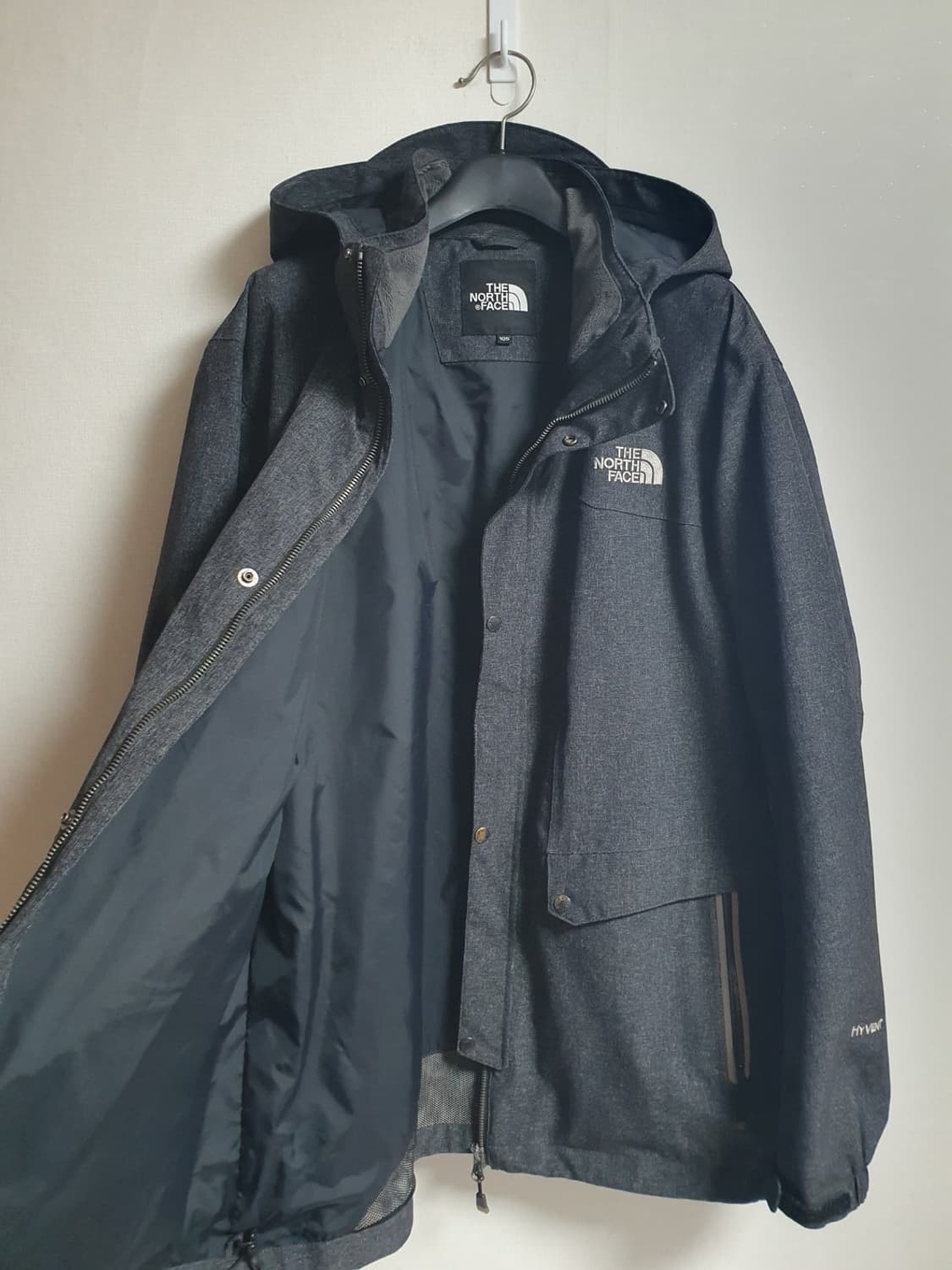 노스페이스 HyVent 멜란지 후드 자켓 105 상품이미지3