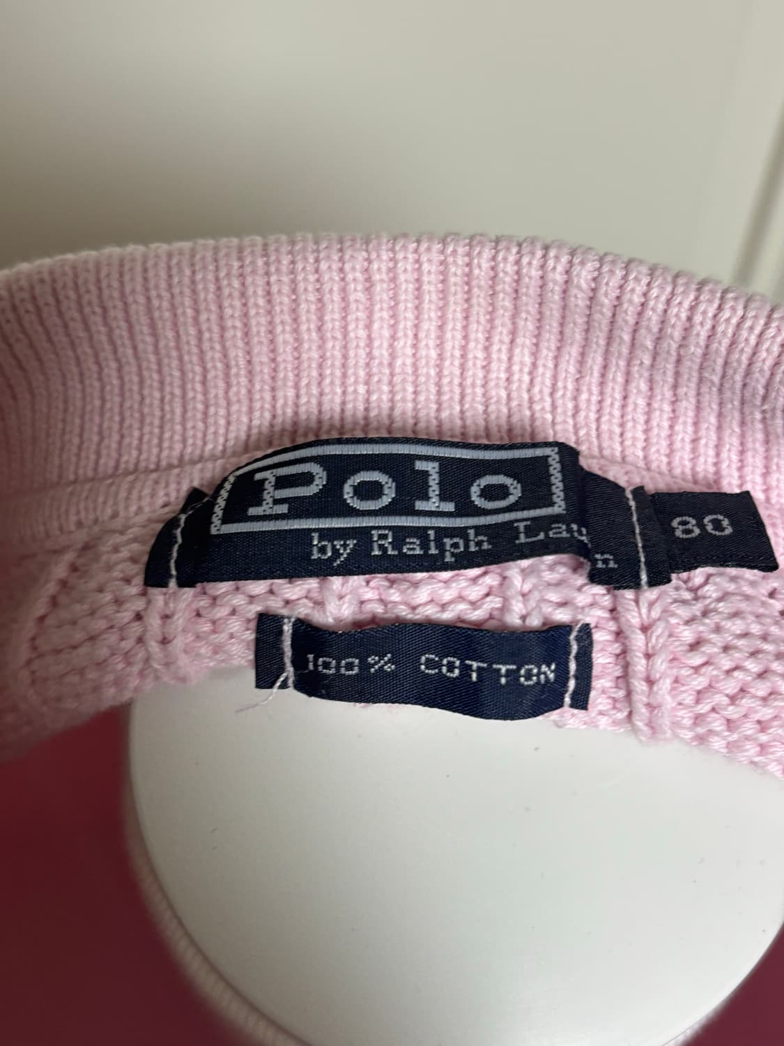 폴로랄프로렌 핑크 카라 니트 상품이미지4