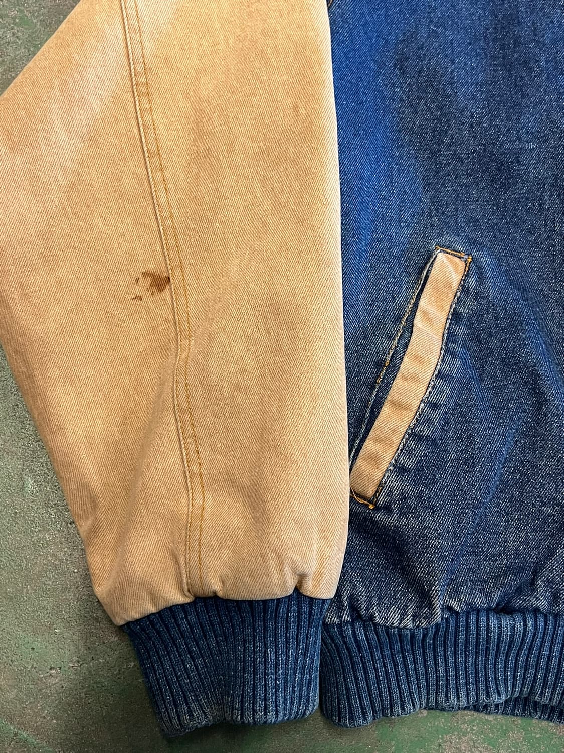 90's [L] 캐터필러 CAT 스타디움 자켓 워크웨어 빈티지 봄버 상품이미지5