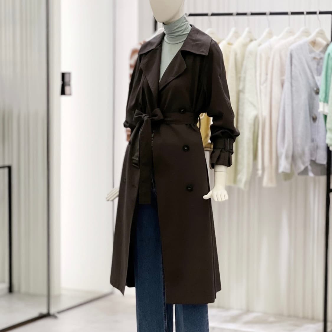 23FW 씨씨콜렉트 플랩포인트 더블버튼 트렌치코트 상품이미지2