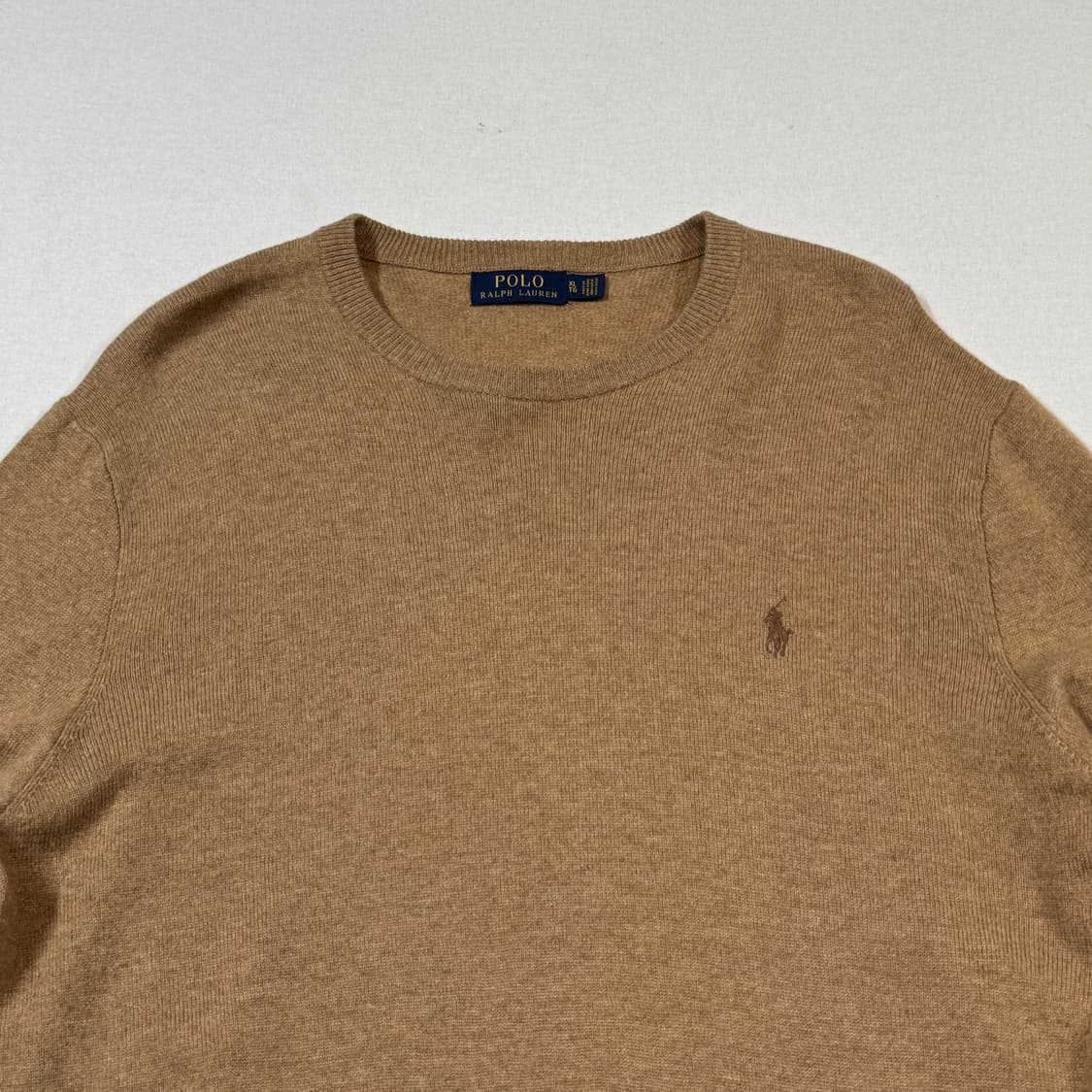 XL) 폴로 랄프로렌 메리노울 라운드넥 니트 브라운 상품이미지3