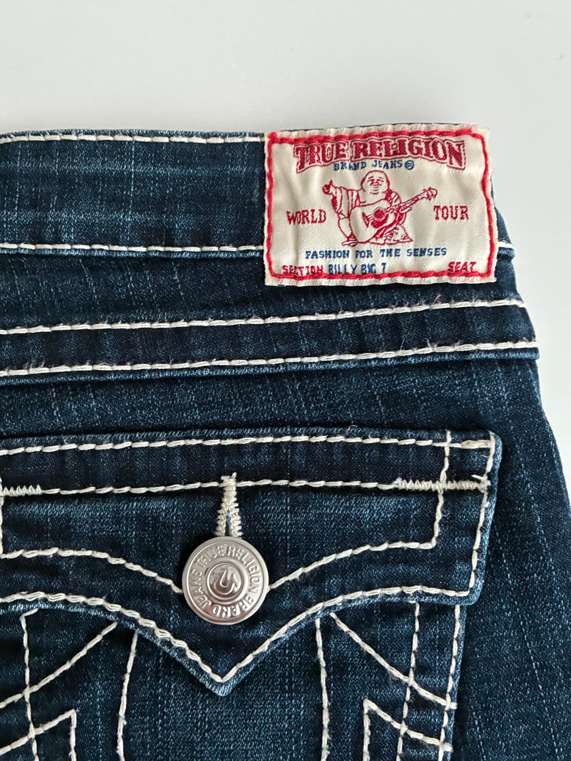 28) 트루릴리전 로우라이즈 스트레이트 데님 진청 상품이미지4