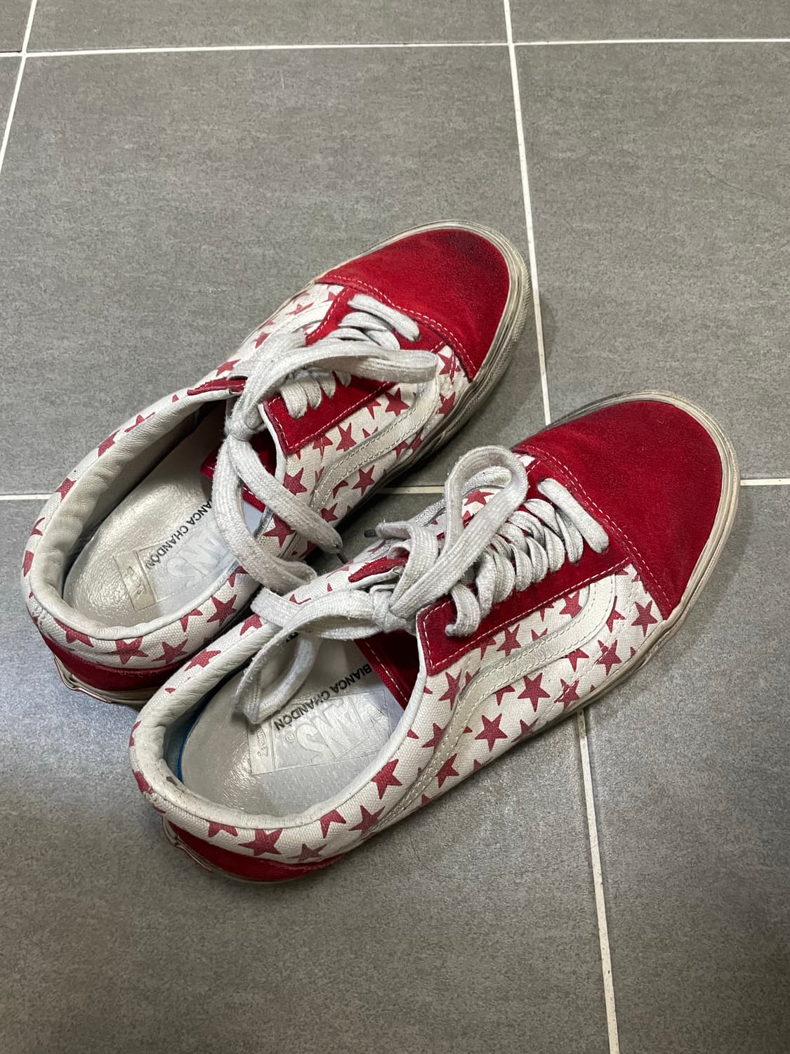 반스 비앙카샹동 올드스쿨 레드 화이트 265 상품이미지1