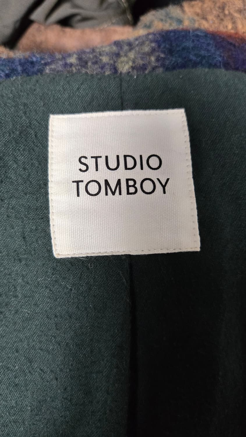 스튜디오 톰보이 울 체크코트 상품이미지7