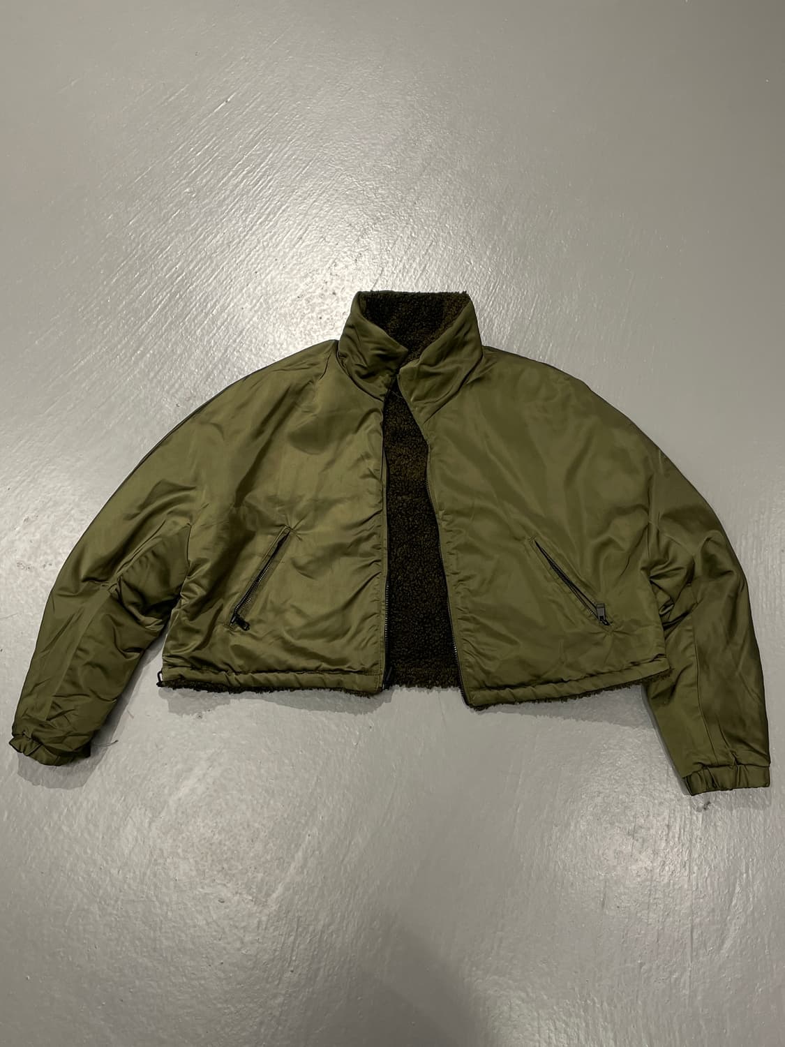 ZARA women 크롭 리버시블 플리스 자켓 상품이미지3
