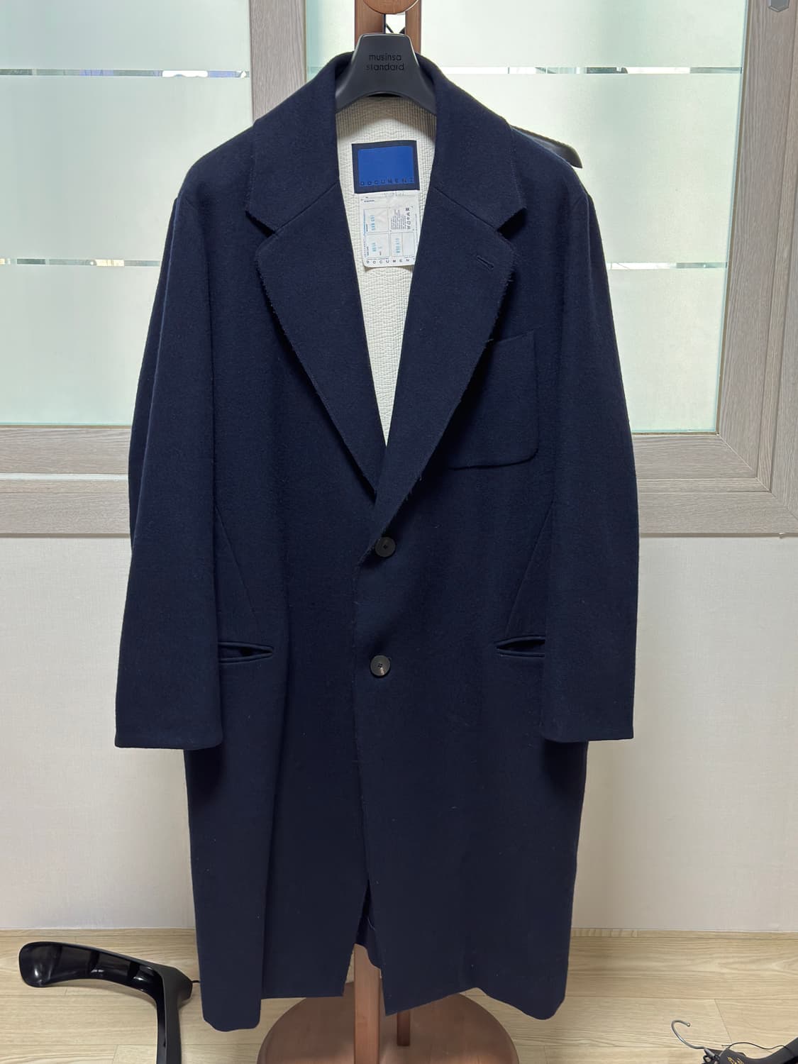 (~2.22)도큐먼트 도큐멘테이션 울 멜튼 코트: 네이비 / L 상품이미지1