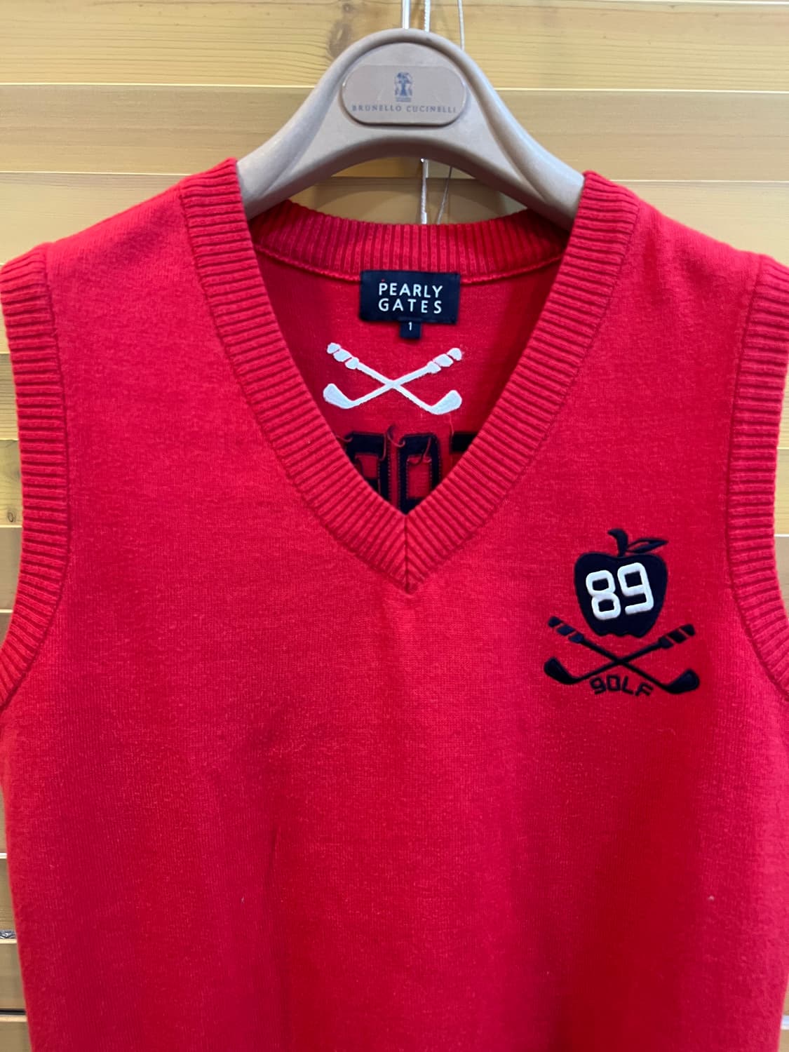 파리게이츠 여성 레드 니트조끼 레이어드조끼 상품이미지1