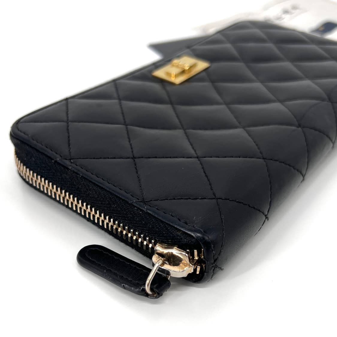 [감정완료] 샤넬 2.55 빈티지 퀼팅 지퍼돌이 장지갑 블랙 상품이미지7
