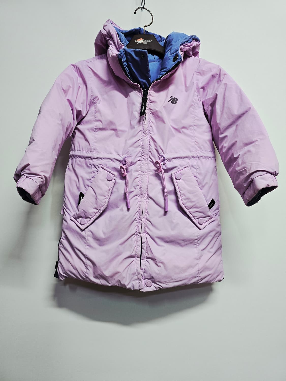 뉴발란스키즈 양면 핑크색 롱패딩 다운점퍼110 상품이미지1