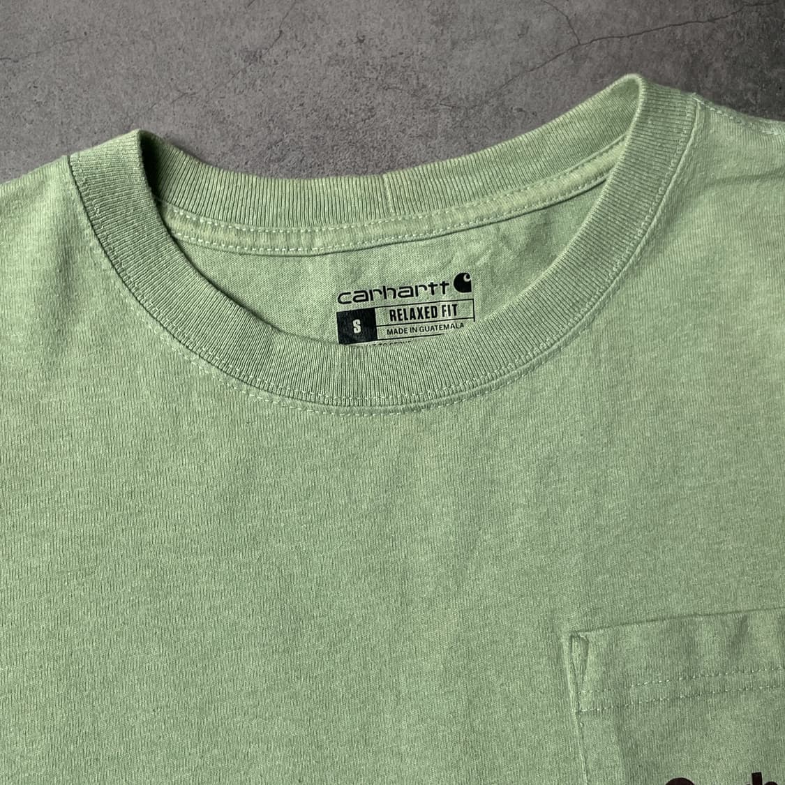 CARHARTT 칼하트 라이트그린 그래픽 포켓 반팔 티셔츠 A01090 상품이미지2